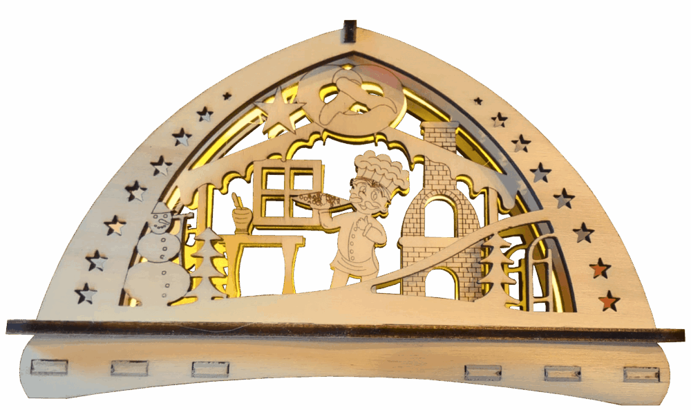 Download Mini Schwibbogen Weihnachtsbäckerei